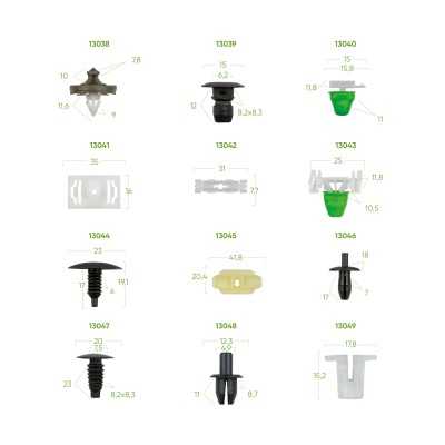 ÉTUI DE CLIPS EN PLASTIQUE POUR VOLKSWAGEN 85 PCS