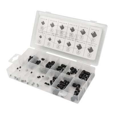 ASSORTIMENT DE VIS SANS TÊTE À TÊTE HEXAGONALE SAE 160 PIÈCES