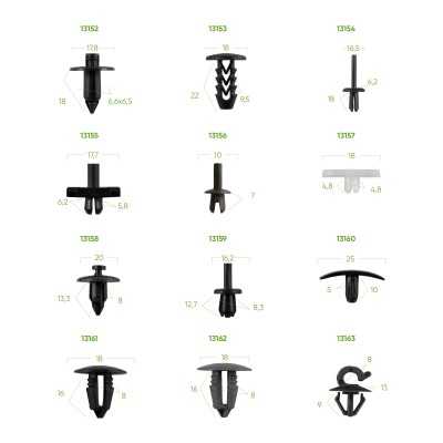 ÉTUI DE CLIPS EN PLASTIQUE POUR VOLVO 350 PCS