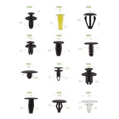 ÉTUI DE CLIPS EN PLASTIQUE POUR MAZDA 190 PCS