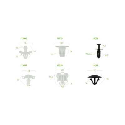 ÉTUI DE CLIPS EN PLASTIQUE POUR BENZ 95 PCS