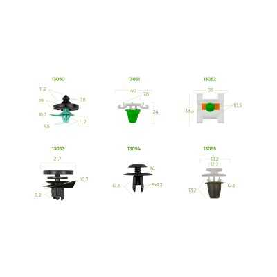 ÉTUI DE CLIPS EN PLASTIQUE POUR AUDI 31 PCS