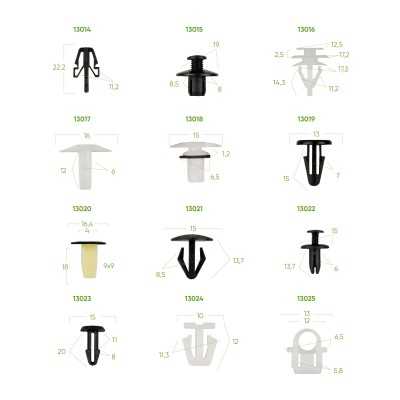 ÉTUI DE CLIPS EN PLASTIQUE POUR HONDA 150 PCS