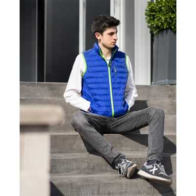 GILET VERT-BLEU T.XL