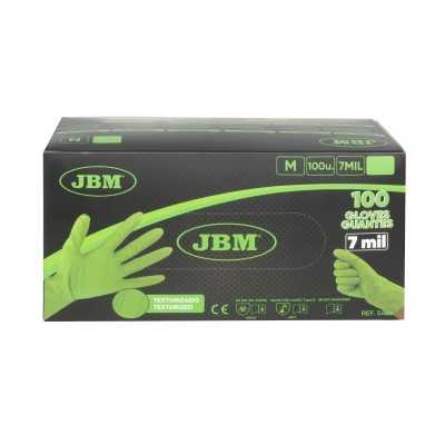 GANTS NITRILE JETABLES VERTS T:L 7.0MIL (100 PCS.) DIAMOND TEXTURE