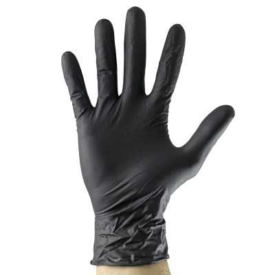 BOITE GANTS NOIRS NITRILE T:L 3.5MIL