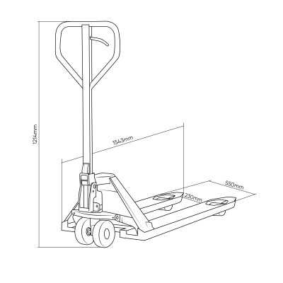 TRANSPALETTE LEVAGE RAPIDE 2500KG