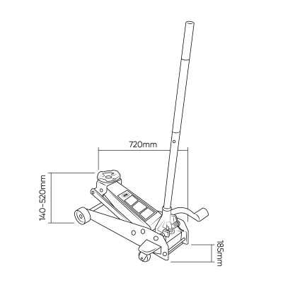 CRIC ROULEUR 3T AVEC PÉDALE D’APPROCHE