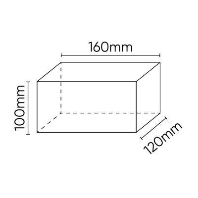 TAMPON EN CAOUTCHOUC POUR ÉLÉVATEUR 160X120X100MM