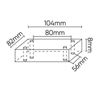 TAMPON DE LEVAGE EN CAOUTCHOUC POUR ASCENSEUR ROTARY 104X82MM