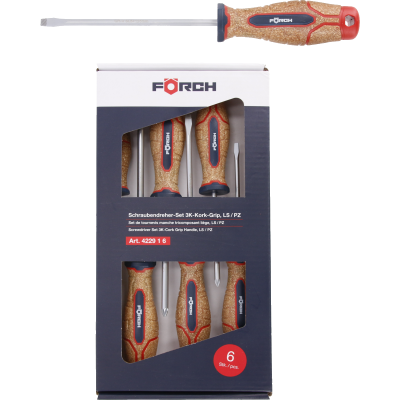 Set de tournevis manche tricomposant liège, LS/PZ - SET TOURN.TRI.LIEGE LS/PZ