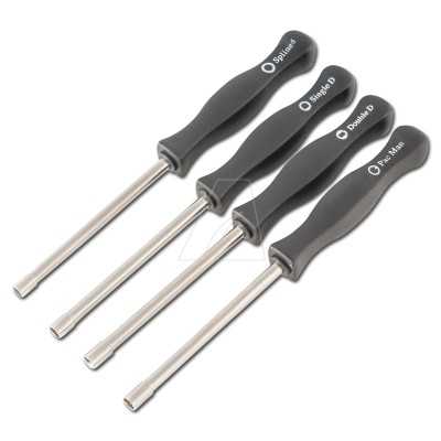 Kit de tournevis de réglage pour carburateurs 2 temps, 4 pièces