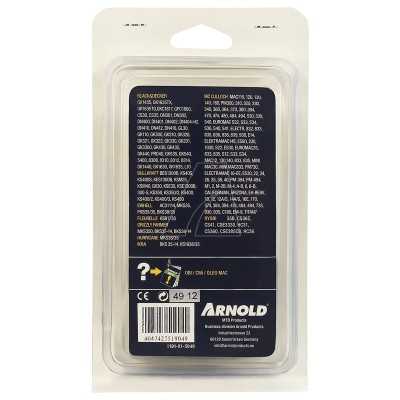 Chaîne de tronçonneuse 3/8" profil bas, 1,3 mm, 49 maillons d'entraînement antirebond, gouges demi-rondes
