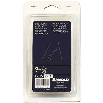 Chaîne de tronçonneuse 3/8" profil bas, 1,3 mm, 59 maillons d'entraînement antirebond, gouges demi-rondes