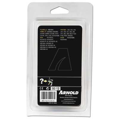 Chaîne de tronçonneuse 3/8" profil bas, 1,3 mm, 62 maillons d'entraînement antirebond, gouges demi-rondes