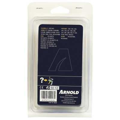 Chaîne de tronçonneuse 3/8" profil bas, 1,3 mm, 62 maillons d'entraînement antirebond, gouges demi-rondes