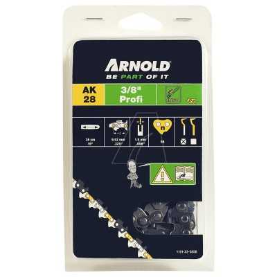 Chaîne de tronçonneuse 3/8", 1,5 mm, 56 maillons d'entraînement antirebond, gouges demi-rondes