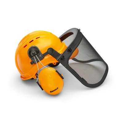 Combinaison de casque forestier ARNOLD AZ122, visière à mailles métalliques