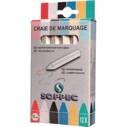 CRAIE DE MARQUAGE BLANC (BOITE DE 12 CRAIES) EQUIVALENCE OR-295364 - SOPPEC (Blister - PAV)
