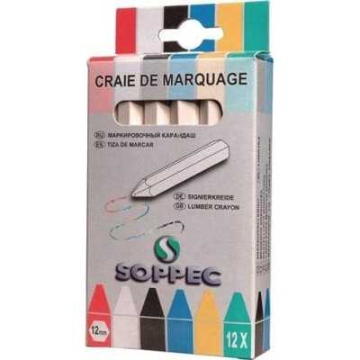 CRAIE DE MARQUAGE BLANC (BOITE DE 12 CRAIES) EQUIVALENCE OR-295364 - SOPPEC (Blister - PAV)