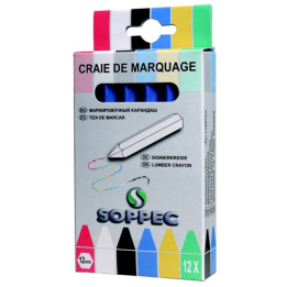 CRAIE DE MARQUAGE BLEU (BOITE DE 12 CRAIES) EQUIVALENCE OR-295360 - SOPPEC (Blister - PAV)