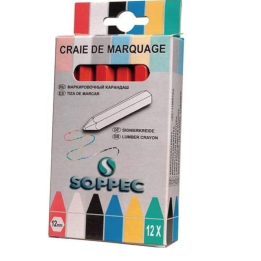 CRAIE DE MARQUAGE ROUGE (Boite de 12 CRAIES) EQUIVALENCE OR-295361- SOPPEC (Blister - PAV)