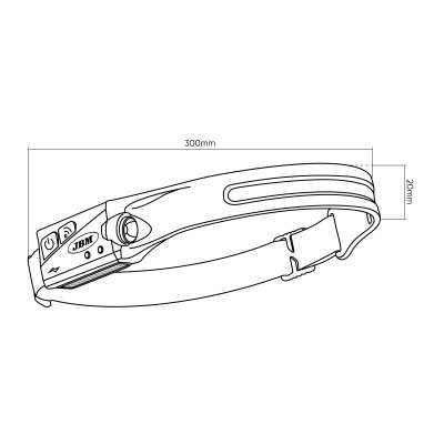 LAMPE FRONTALE LED AJUSTABLE - 350LM