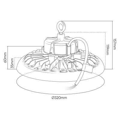 LAMPE LED INDUSTRIELLE - 18000LM