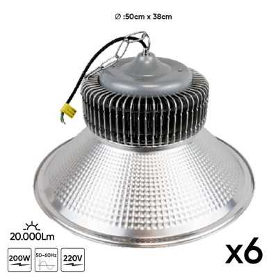 ENSEMBLE DE 6 LAMPES INDUSTRIELLES - 2000LM (REF.54039)