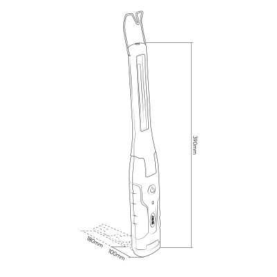 LAMPE PORTATIVE AVEC BASE MAGNÉTIQUE ARTICULÉE - 170LM