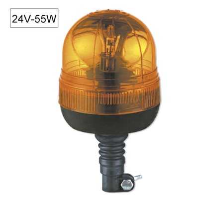 GYROPHARE AVEC TIGE FLEXIBLE H1 24V 70W