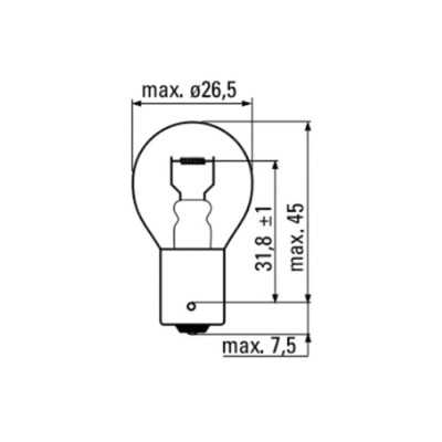 AMPOULE OBN 2 POLOS 12V 21/5W BAY15D