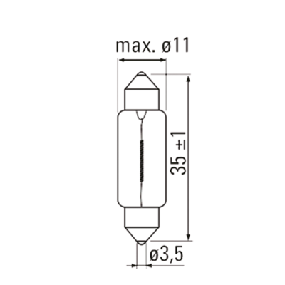 LAMP OBN 12V 5W SV8,3 11X31