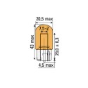 LAMPE OBN 21W 12V T20 AMBAR
