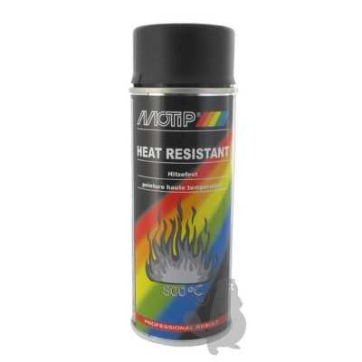 BOMBE DE PEINTURE NOIR MAT HAUTE TEMPERATURE
