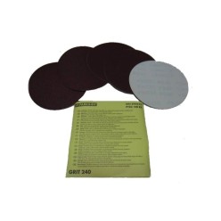 FEUILLES ABRASIVES + FEUILLES SUPPORTS G240 (LOT DE 5) POUR PONCEUSE PTSG 140 B2