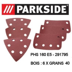 FEUILLES ABRASIVES BOIS 6X120 POUR PHS 160 E5