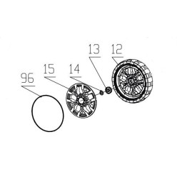 ROUES AVANT POUR SCARIFICATEUR/AERATEUR PARKSIDE PLV 1500 A1 / B1