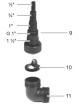 ADAPTATEUR D'ANGLE POUR POMPE PARKSIDE PTPK 400 A1 / B1 - REF: 91103477
