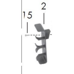 LOT DE 2 CLIPS + VIS POUR PDTA 5 A1