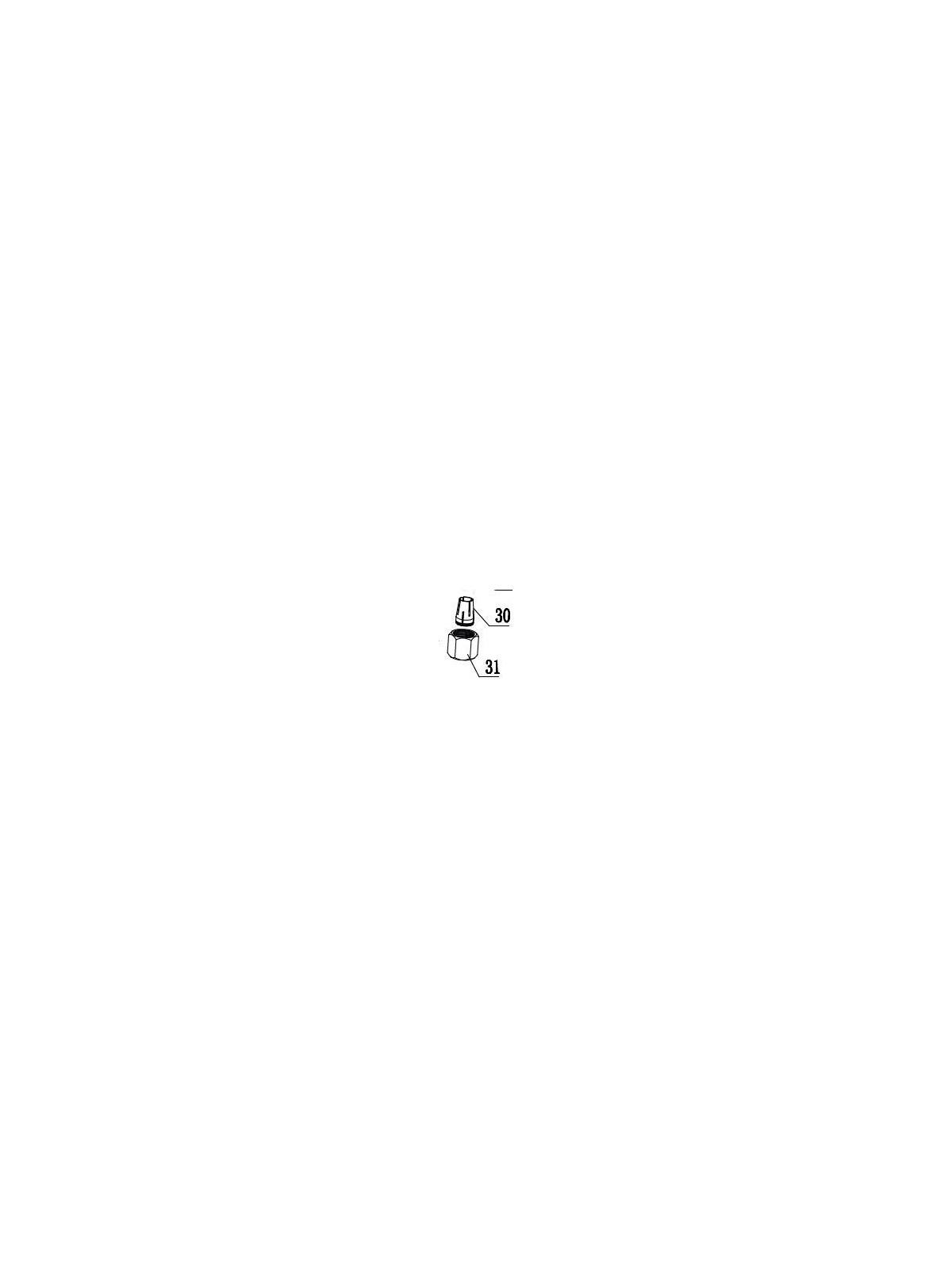 PINCE DE SERRAGE (8mm) + ECROU RACCORD POUR DÉFONCEUSE PARKSIDE POFA 12 A1 / A2 / B3
