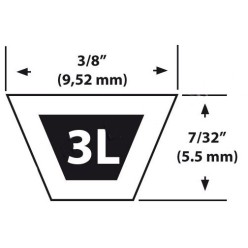 COURROIE ADAPTABLE KEVLAR 4L - 25"