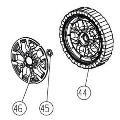ROUE AVANT POUR SOUFFLEUR PARKSIDE - REF: 91105796