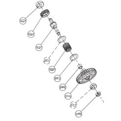 ENSEMBLE TRANSMISSION POUR TRONÇONNEUSE ELECTRIQUE PARKSIDE PKS 1600 A1 / B2 - REF: 91104113