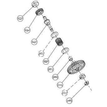 ENSEMBLE TRANSMISSION POUR TRONÇONNEUSE ELECTRIQUE PARKSIDE PKS 1600 A1 / B2 - REF: 91104113