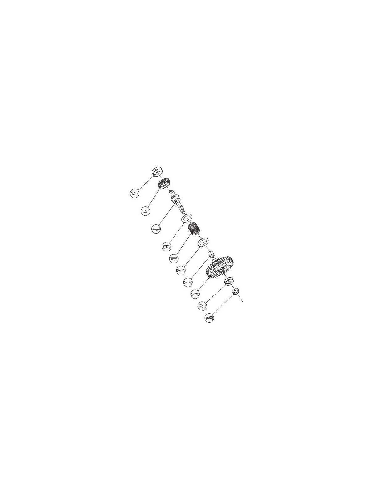 ENSEMBLE TRANSMISSION POUR TRONÇONNEUSE ELECTRIQUE PARKSIDE PKS 1600 A1 / B2 - REF: 91104113