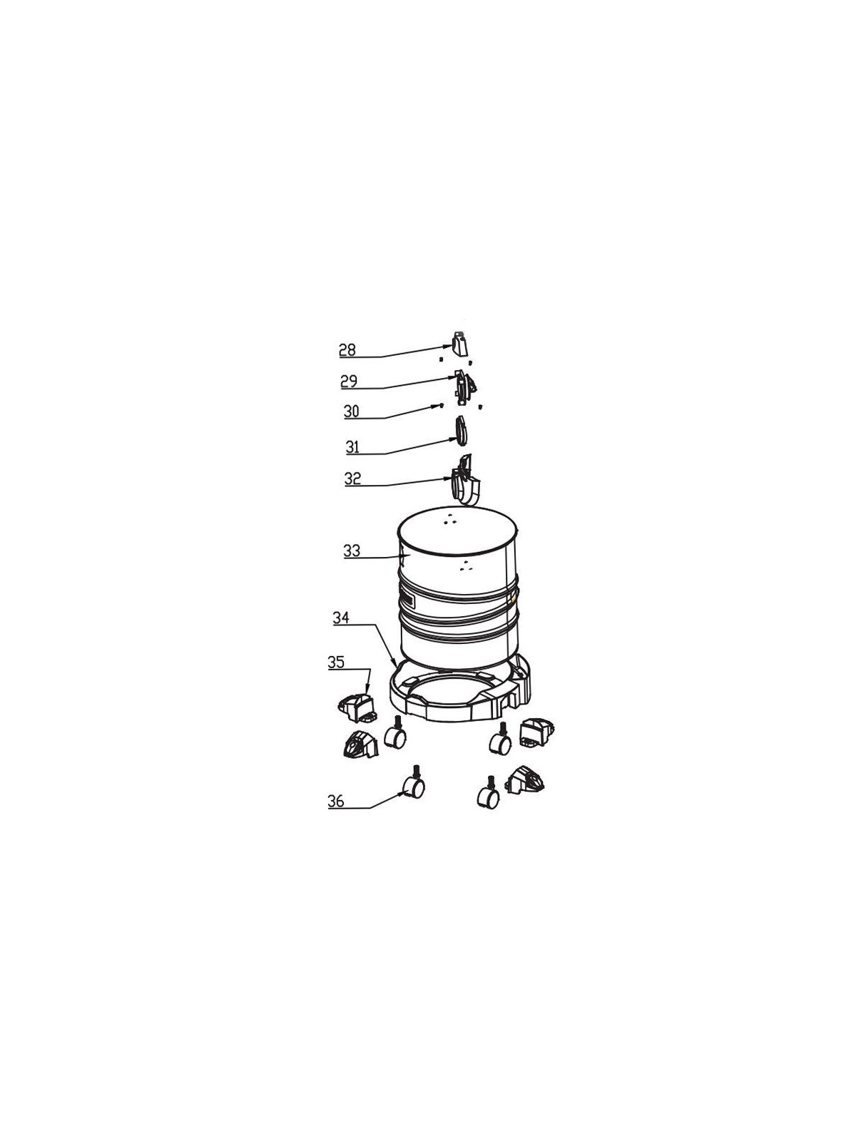 CUVE POUR ASPIRATEUR INJECTEUR / EXTRACTEUR PARKSIDE PWS 20 B2 - REF: 91105689