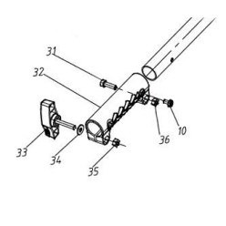 CONNECTEUR DE TUBES POUR DEBROUSSAILLEUSE SANS FIL PARKSIDE PPFSA 40 Li A1 - IAN 376667