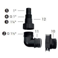 COUDE POUR POMPE IMMERGEE PARKSIDE PTPS 1100 B2 - REF: 91110114
