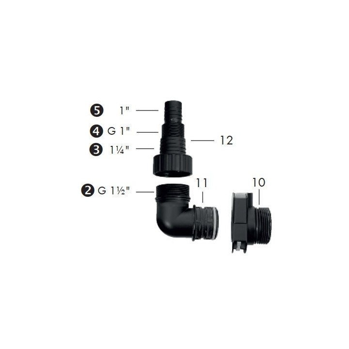 COUDE POUR POMPE IMMERGEE PARKSIDE - REF: 91110114
